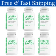 Lymph Savior Supplement Capsules for Lymphatic Health Support - 6 Bottles.