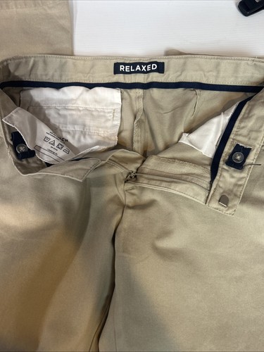 French Toast Boys Youth School Uniform Pants 16  Husky Tan Relaxed Adjustable 3A - Picture 10 of 12