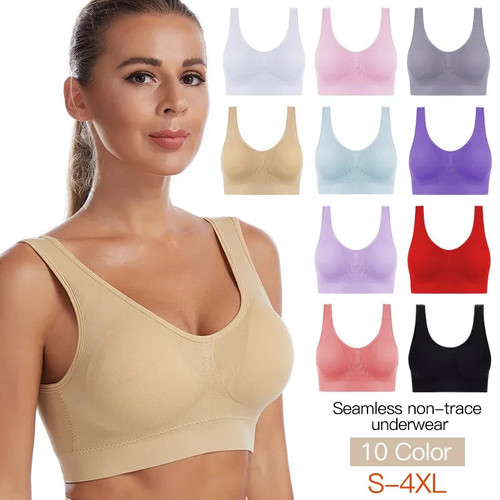 Women's Seamless Comfort Bra for Everyday Wear Wide Straps Bra Wirefre Bra - Bild 2 von 34