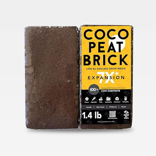 GrowByCoco 650g Coco Peat Brick - Premium Organic Coco Coir Brick for Garden ...