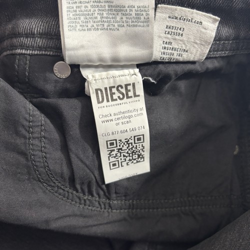 Diesel Mens Jeans 33x30 Faded Black Larkee-X Stretch Regular Straight Denim W34 - Picture 8 of 12