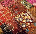 Indian Abstract Cushion Cover Decorative Embroidered Patchwork Pillow Case Cover