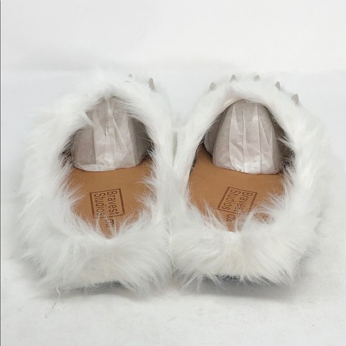 Bravest Studios weiße Bear Claw Herren Pantoletten – Größe 9 - Bild 3 von 5