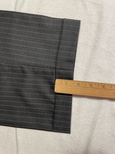 Samuelsohn Men’s 44L Gray Pinstripe 2 Piece Suit 35Wx31L High Rise Pleated Pants - Picture 11 of 16