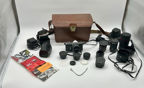 Vintage Asahi Pentax Spotmatic SP analoge Kleinbildkamera 6 Objektive Blitztasche & mehr! - Bild 1 von 24