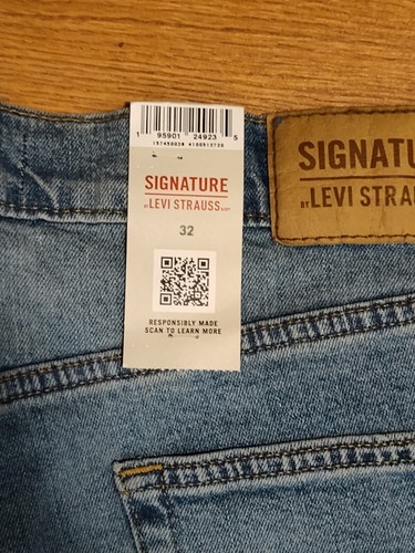 Men's Size 32 Lot of 2 pairs of Levi Signature Denim Short, 1 Light 1 Medium NEW - Picture 8 of 8