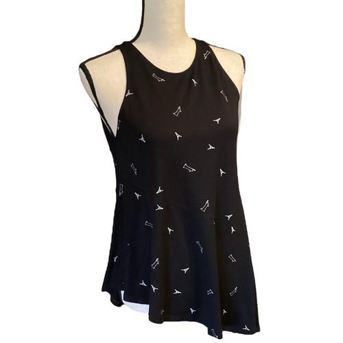 Matti Mamane Artsy Asymmetrical Swing Tank Jersey Knit, Size 2 Eiffel Tower - Picture 7 of 8