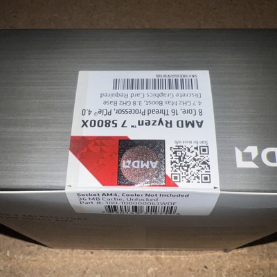 AMD Ryzen 7 5800X Processor (4.7GHz, 8 Cores, Socket AM4) Box