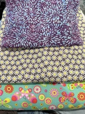 Floral  Colorful Fabric Remnants 3 Styles 100% Cotton Fabrics Michael Miller