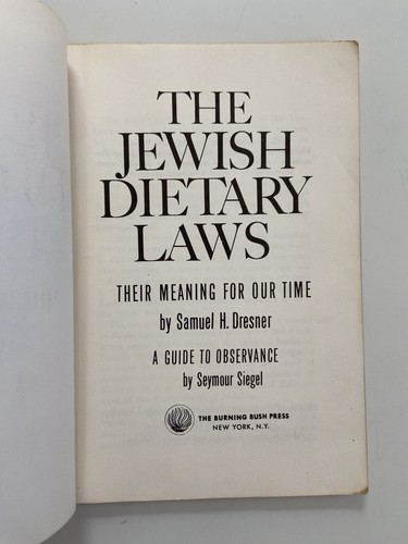 The Jewish Dietary Laws - Their Meaning for Our Time & a Guide to Observance TPB - Picture 5 of 16