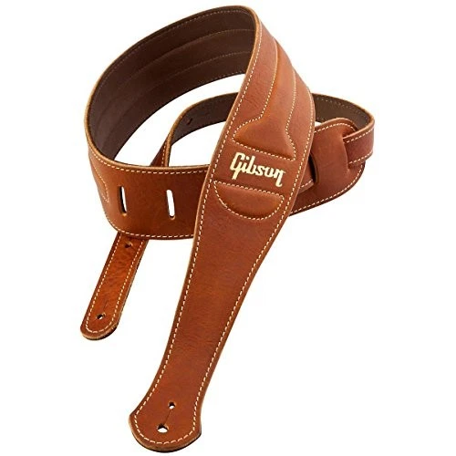 GIBSON ASCL-BRN The Classic Brown Leather with Suede Back guitar strap
