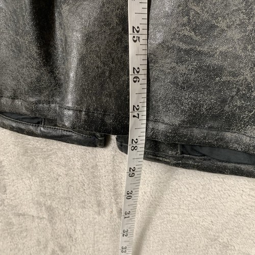 Chaqueta Ralph Lauren Para Hombre Grande Negra Motociclista Cuero Look Café Corredor Envejecido - Imagen 21 de 23