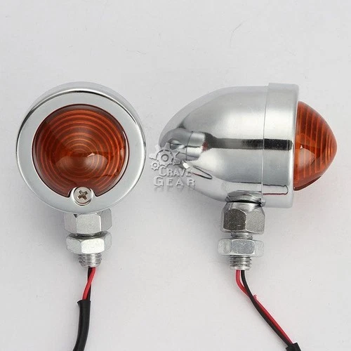 2x Señales de giro cromadas para Yamaha V-Star XVS 250 650 950 1100 1300 Foto 3 de 4