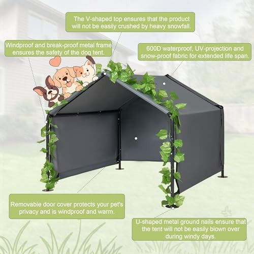 Large Dog Shade Shelter Outdoor Tent Dog House for Large Medium Dogs, Outside - Bild 5 von 6