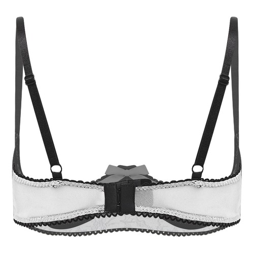 Womens Lingerie Floral Lace 1/4 Cup Bra Push Up Underwired Unlined Brassiere - Picture 37 of 56