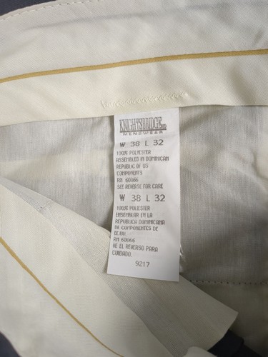 Vintage Knightsbridge Pants 38x32 Mens Grey Career Dress Work NWT - Picture 8 of 9
