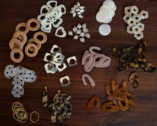 Assorted Earring Supplies DIY Dangles Boho Rattan Acrylic Leopard Hexagon LOT!