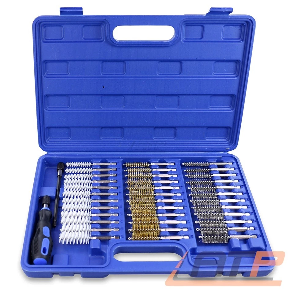 ENVA RUNDBÜRSTENSET 38-tlg REINIGUNGSBÜRSTEN ENTGRATEN KUNSTSTOFF MESSING DRAHT  - Bild 2 von 4