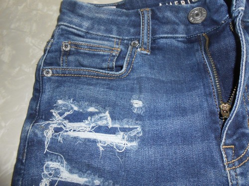 American Eagle abgeschnittene Shorts Größe 4 Next Level Stretch abgenutzt - Bild 4 von 7
