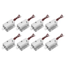 DC 12V 0.3A Electromagnetic Solenoid Lock Door Drawer Magnetic Lock 8 Pcs