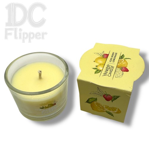 Two Yankee Candle Mini Iced Berry Lemonade Candle 1.3 oz 1686348 Discontinued - Picture 2 of 6