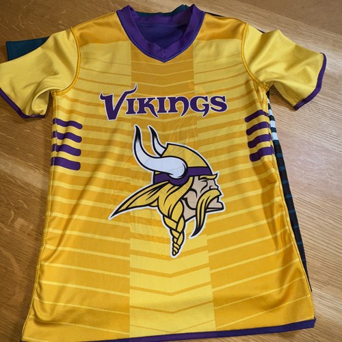 194 -2 Youth Boys Large 1 Reversible Vikings Jersey 1 Eagles - Picture 8 of 11
