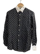 WACKO MARIA Long Sleeve Shirt S Cupro BLK Dot WMR CLESHI 02
