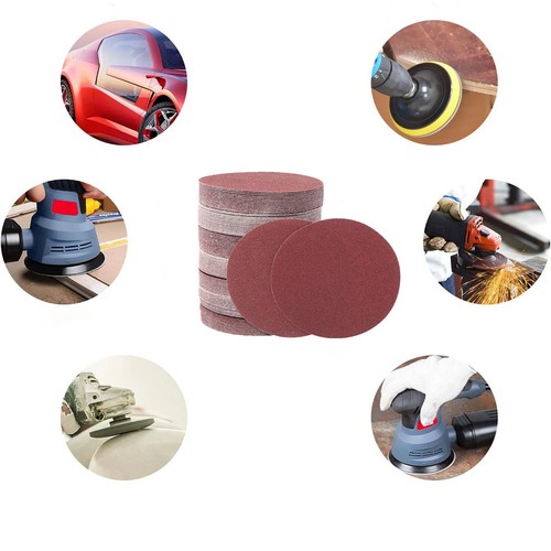 Diapositiva 150 mm 6" rojo discos de lijado fino velcro hojas de lija papel de lija excéntrico - Imagen 7 de 7