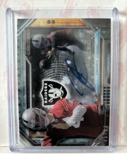 2014 Topps Strata Signature Shadow Box #SSAR-DC DEREK CARR RC Autogramm 45/50