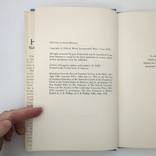The Gift of Inner Healing Christian Hardcover Book Ruth Carter Stapleton 1976 - Picture 9 of 24