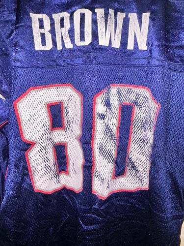 Vintage Reebok On Field Troy Brown #80 New England Patriots Men's Jersey 2XL - Picture 8 of 11