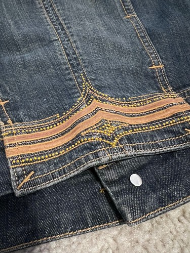 Chaqueta vaquera/denim para mujer Jordache Legacy M bolsillos adornados con cuentas Y2K - Imagen 7 de 20