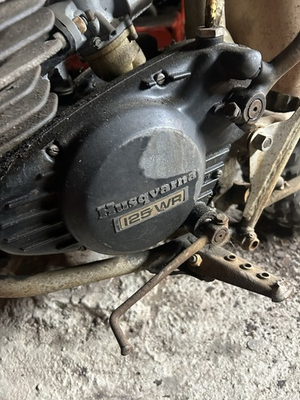 #ad Husqvarna 125 WR Side Case Cover Complete With Complete Kick Start $125.00