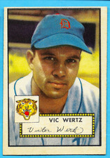 VIC WERTZ tigers 1952 TOPPS #244  EXMT+