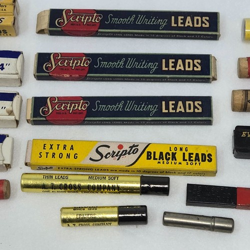 VINTAGE MECHANICAL PENCIL LEADS LOT SCRIPTO CROSS DIANA LISTO - Picture 3 of 6