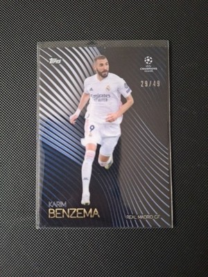 2020-21 Topps UCL Knockout Champions League Parallel Benzema 29/49 Real Madrid
