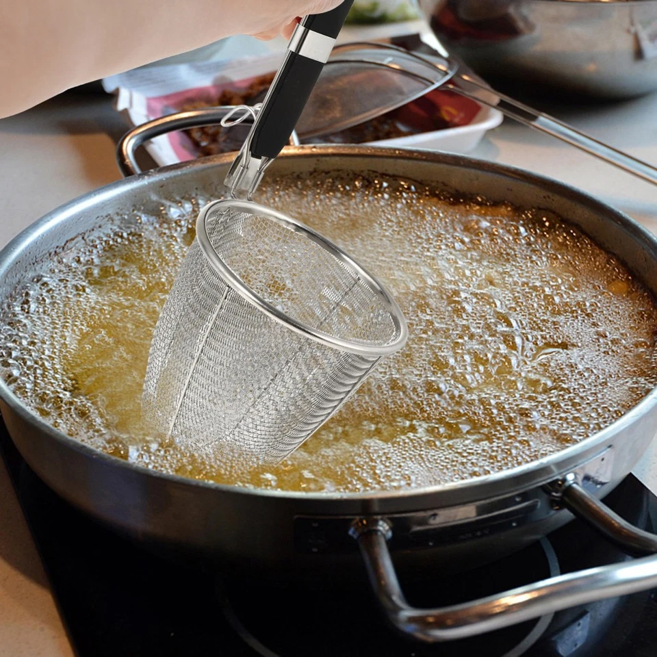  Scolapasta da cucina: cestello per noodles in acciaio inox - scolapasta a - Immagine 2 di 4