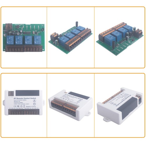 Interruptor de Control Remoto Relé Inalámbrico 110V 220V 4 Canales,RF 433Mhz AC 90V-25... - Imagen 8 de 9