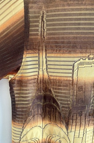 Billion Bay Statue Of Liberty/ Sky Scrapers See Thru Button Up Shirt - Picture 4 of 10