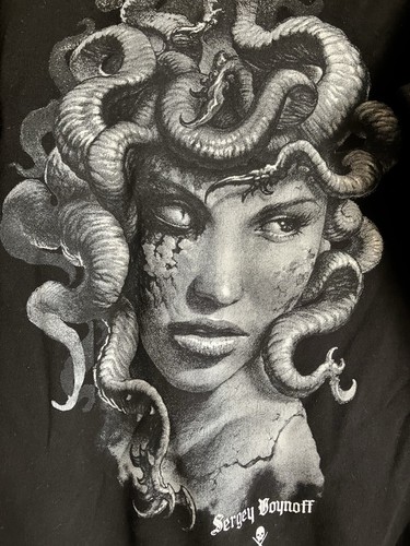 Sullen Art Collective Rare Sergey Boynoff Medusa Hoodie Tattoo Art Size Medium - Picture 4 of 7