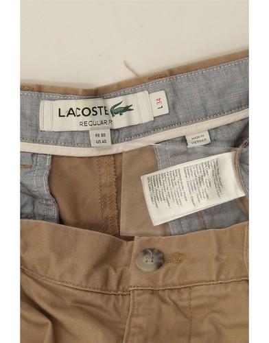 LACOSTE Herren Regular Fit Chino Hose EU 50 Große W40 L34 Beige Baumwolle DQ86 - Bild 3 von 3