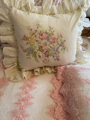 Bella Notte Linens Vintage “ Melissa” Sham! Pristine! Creamy White! Champagne! - Picture 5 of 10