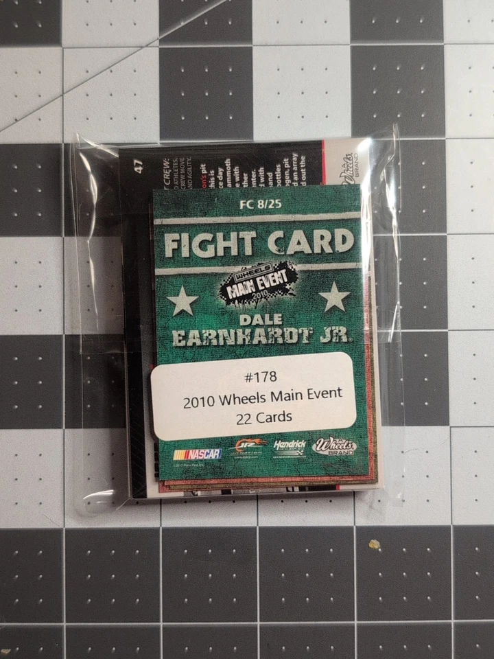 2010 Wheels Main Event NASCAR 22 Cards Dale Earnhardt Jr. Jimmie Johnson #178 - Image 2 of 2