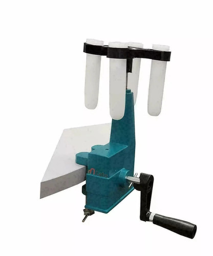 Zentrifugenmaschine Handkurbel Tisch montiert mit 4 Eimerrohr Metallkörper - Bild 2 von 7