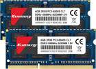 Kuesuny 8GB Kit (2X4GB) DDR3 1066Mhz / 1067Mhz Sodimm Ram PC3-8500 PC3-8500S 1.5