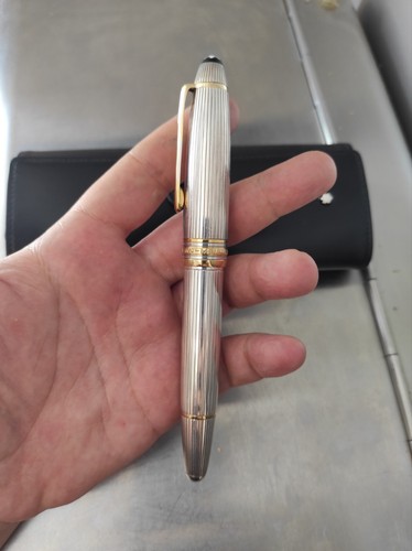 Montblanc 925 Silver Fountain Pen 18K Nib w/ Case - Picture 15 of 24