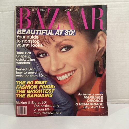 Harper's Bazaar October 1984 Victoria Principal Fashion, Beauty, Look Young - Imagen 1 de 12