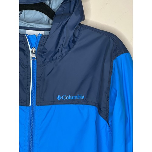 COLUMBIA Youth lightweight full zip colorblock jacket w/ hood SIZE XL (18/20) - Picture 3 of 9
