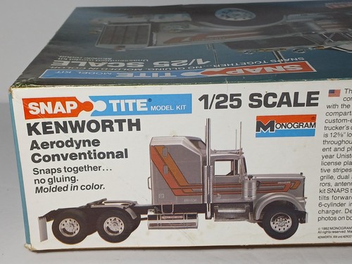 KIT MODELO CONVENCIONAL KENWORTH AERODYNE 1982 MONOGRAMA ESCALA 1/25 COMPLETO 1501 - Imagen 11 de 24