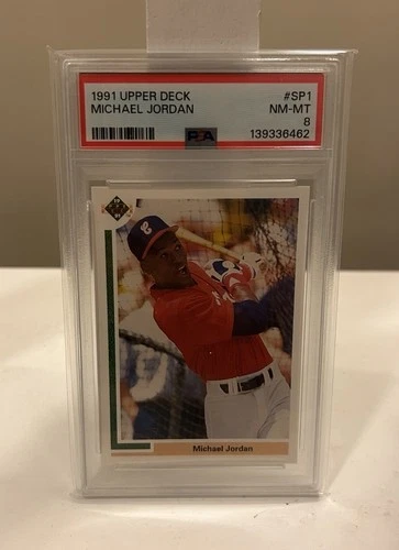 1991 Upper Deck Michael Jordan Rookie RC Baseball PSA 8 Centered Fresh Grade!